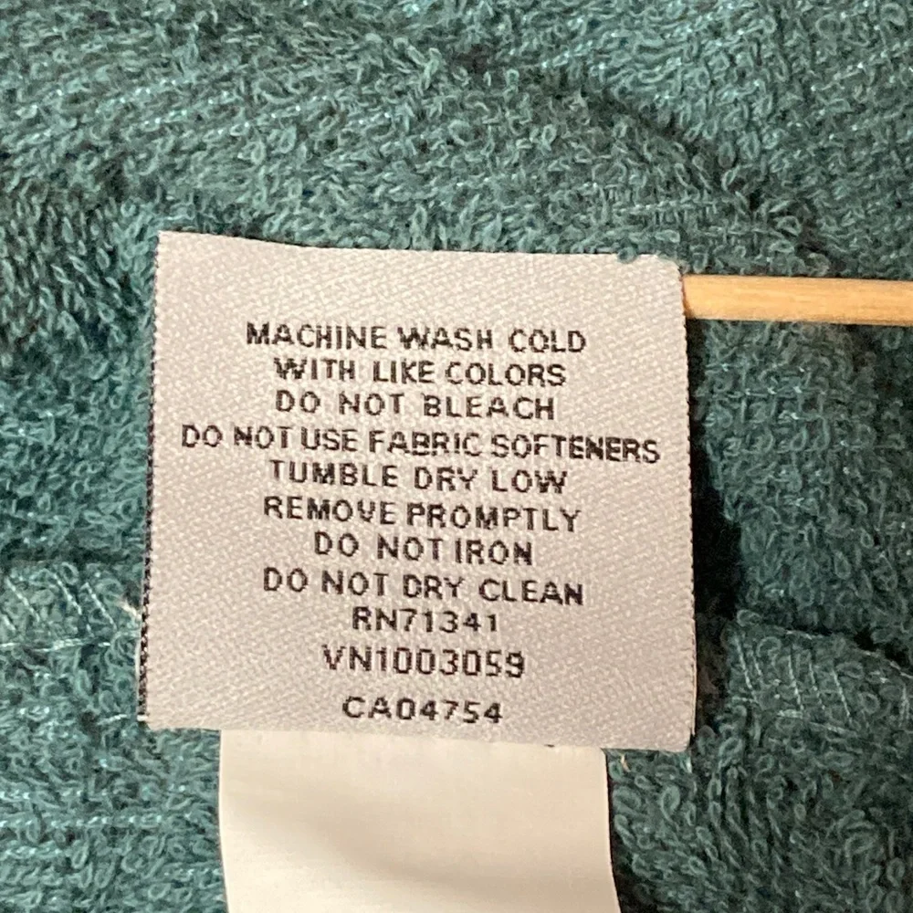 L.L. Bean Teal Terry Cloth Robe Women’s Medium - Picture 4 of 6